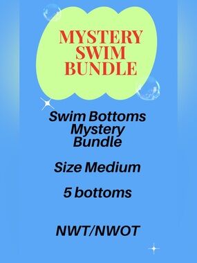 Mystery Medium (5 guaranteed) swim bottoms NWOT/NWT guaranteed 2 black